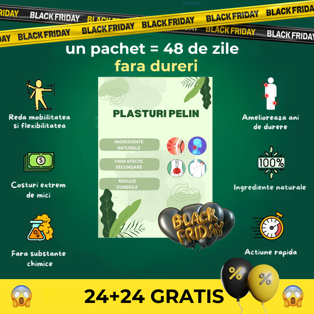 Plasturi pelin spate - 48 buc