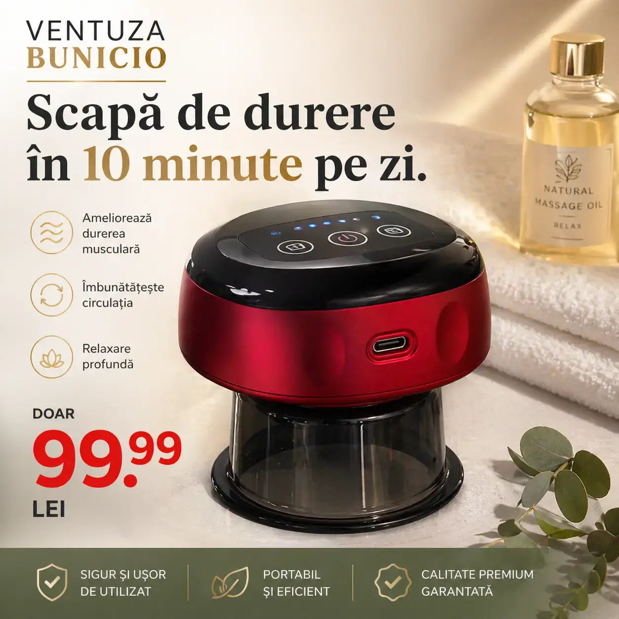 Ventuza Electrica pentru Masaj